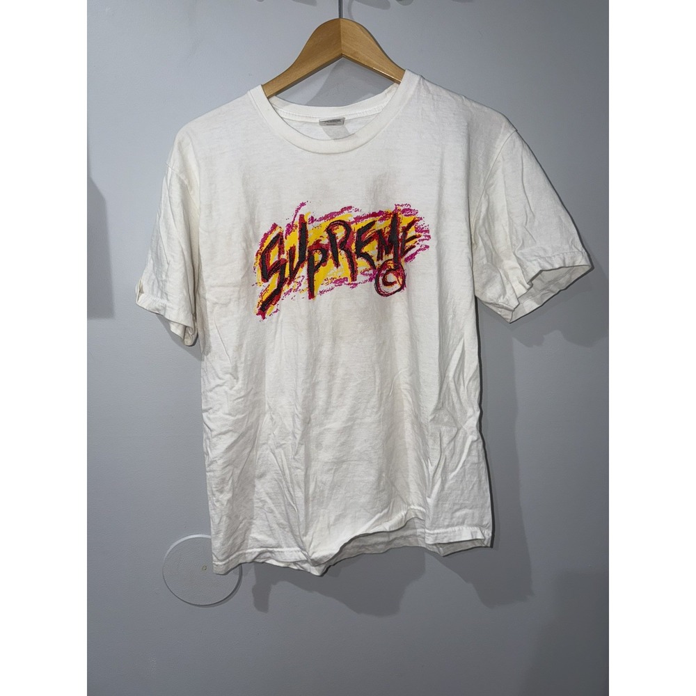 Supreme Scratch T-Shirt Coral FW2020 Size Medium M Streetwear Authentic
